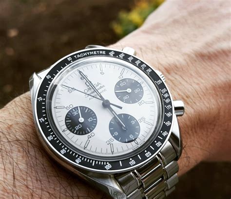 omega speedmaster white panda dial|affordable panda dial watches.